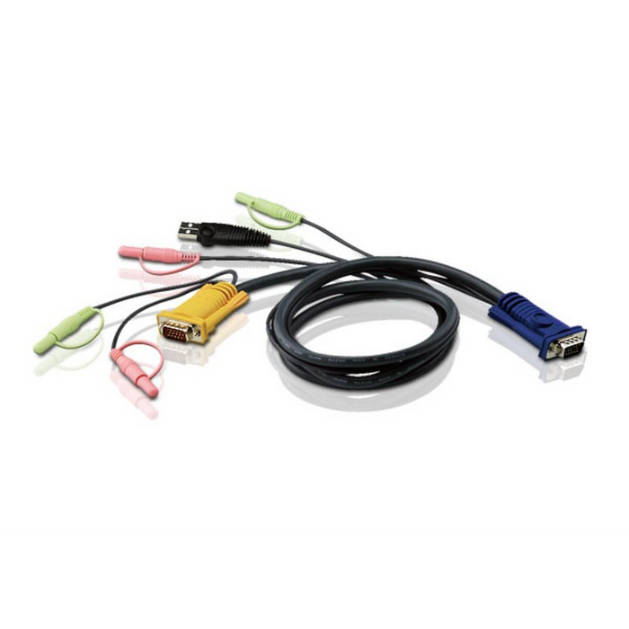 Aten 1.8M Usb Kvm Cable With 3 In 1 Sphd And Audio