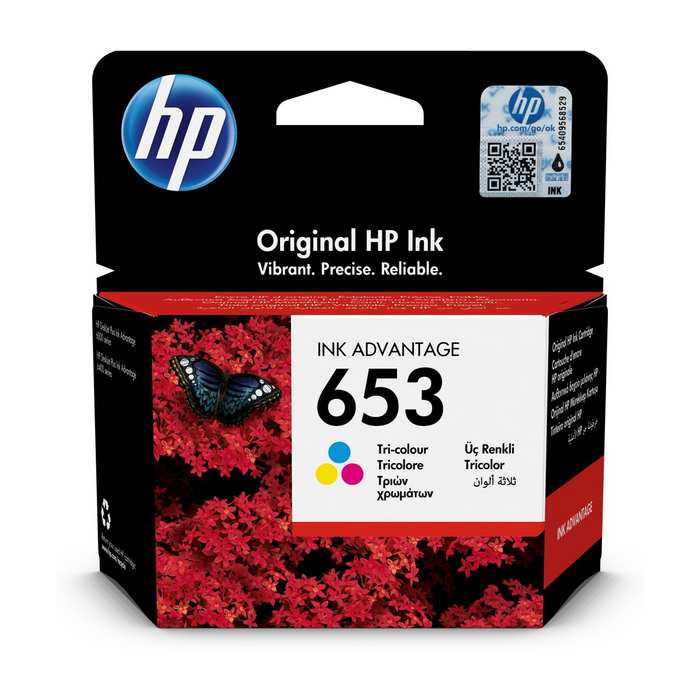 Hp 653 Tri-Color Original Ink Advantage Cartridge