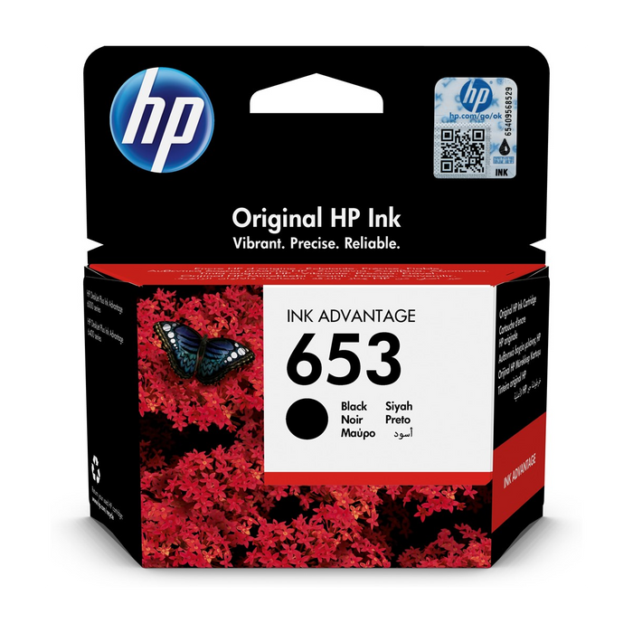 Hp 653 Black Original Ink Advantage Cartridge