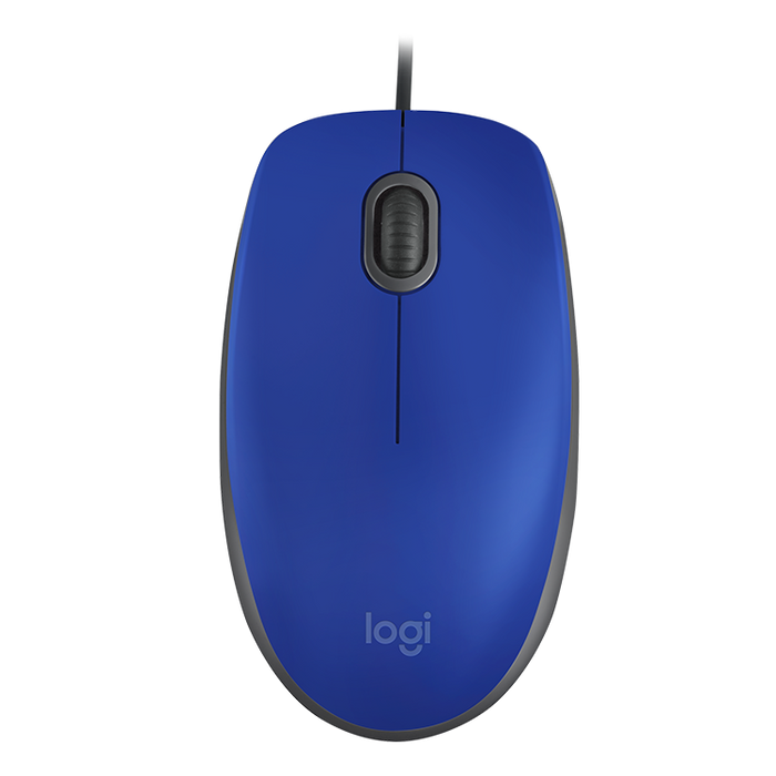 Logitech M110 Wired Mouse - Blue