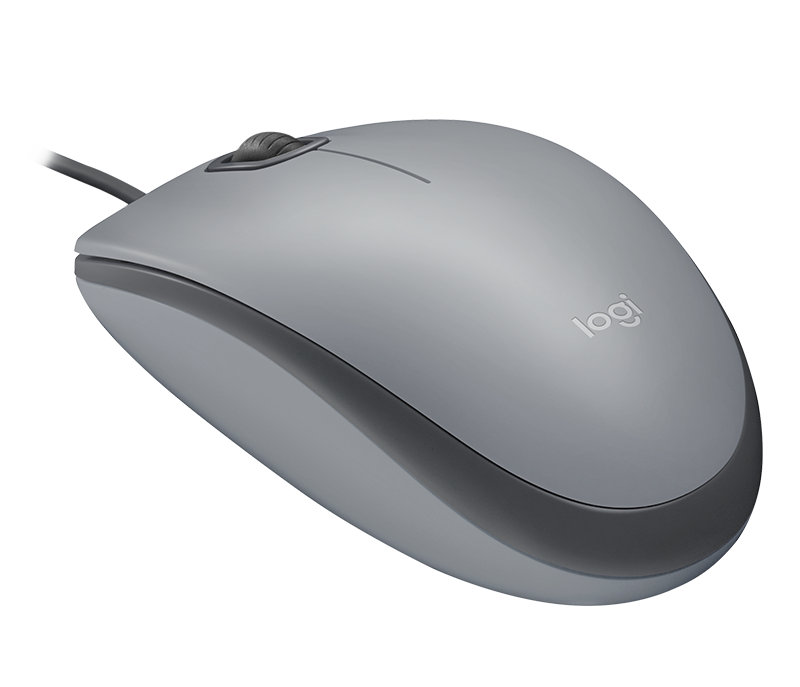 Logitech M110 Silent Wired Mouse - Grey