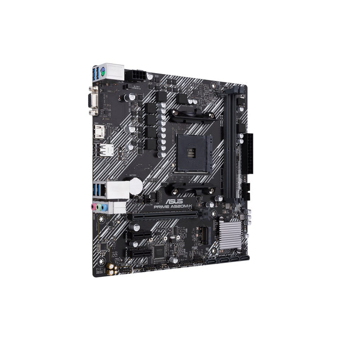 Asus Prime A520M-K, Amd A520 (Ryzen Am4) Micro Atx Motherboard With M.2 Support; 1Gb Ethernet; Hdmi/D-Sub; Sata 6Gbps; Usb 3.2 Gen 1 Type-A