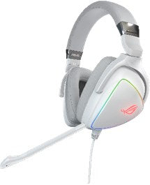 Asus ROG Delta White Rgb Gaming Headset With Hi Res Ess Quad Dac; Circular Rgb Lighting Effect And Usb-C Connector For PC's, Consoles And Mobile Gaming