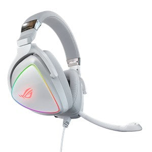 Asus ROG Delta White Rgb Gaming Headset With Hi Res Ess Quad Dac; Circular Rgb Lighting Effect And Usb-C Connector For PC's, Consoles And Mobile Gaming