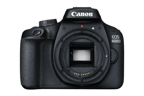 Canon Eos 4000D Body; Eyecup Ef; Camera Cover RF3; Camera Strap Ew400D; Battery Pack LpE10; Battery Charger LcE10E