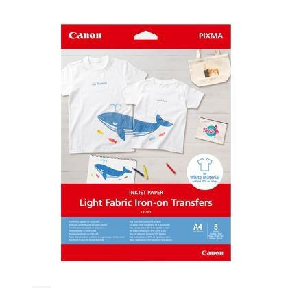 Canon Lf 101 Light Fabric Iron On Transfers A4   5 Sheets