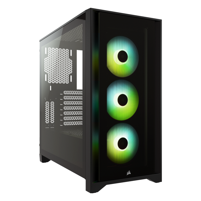 iCue 4000X Rgb Tempered Glass Mid Tower; Black