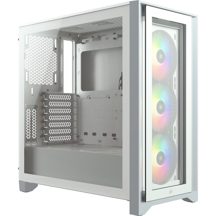 iCue 4000X Rgb Tempered Glass Mid Tower; White