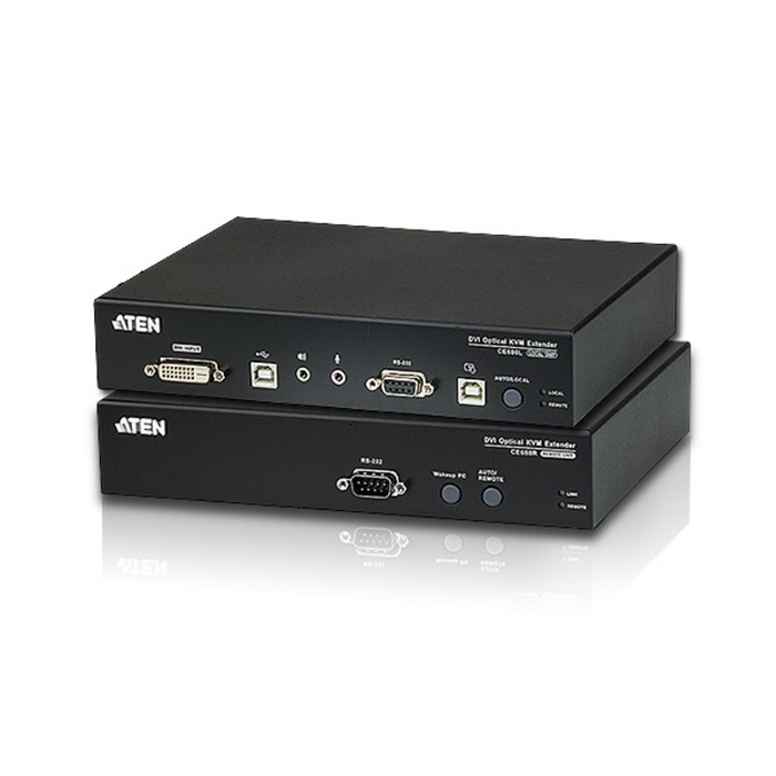 Usb Dvi Single Link Optical Console Extender W/ Audio Up To 1950 Ft. (600m)/W/(Us/Eu/Out) Adp. Aten