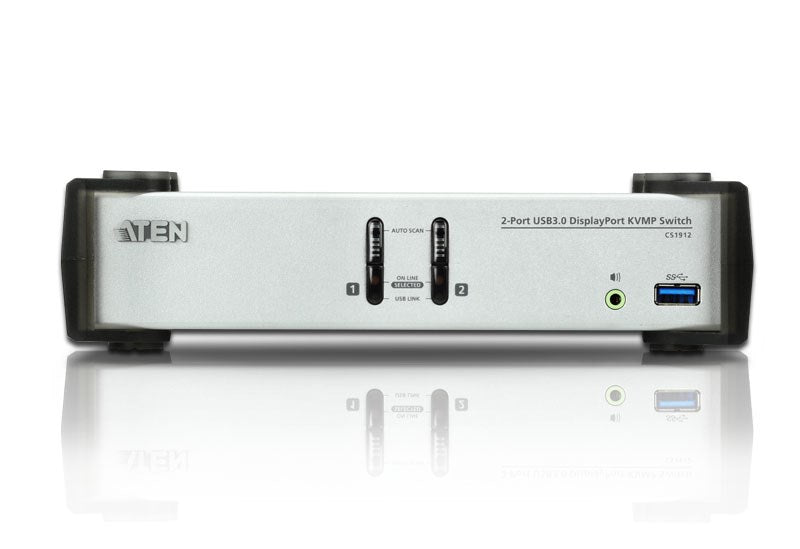 2 Port Usb 3.0 Display Port Audio Kvmp Switch Support Up To 3840x2160@30 Hz W/(Us/Eu/Out) Cord Aten