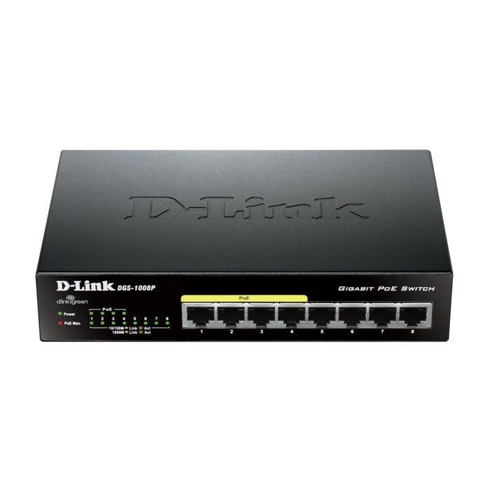 D-Link Network Switch Dgs 1008P 8 Ports