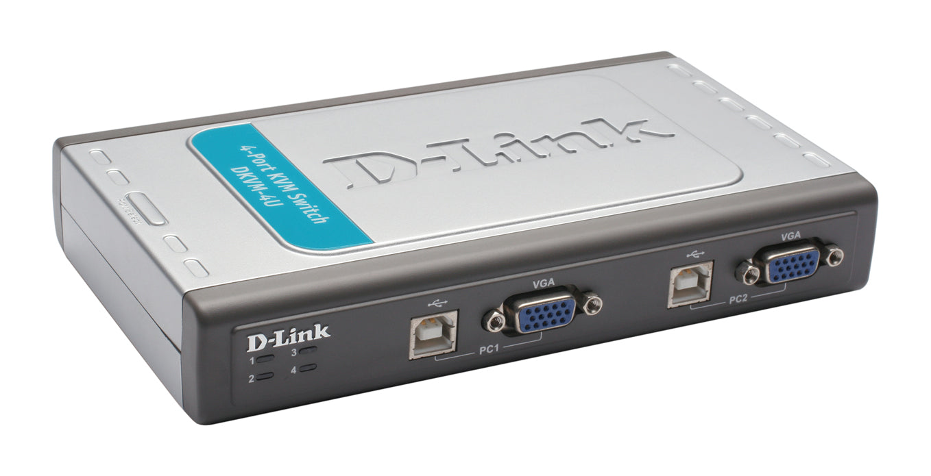 D Link Dkvm 4 U 4 Port Usb Kvm Switch (One Set Of Cables)