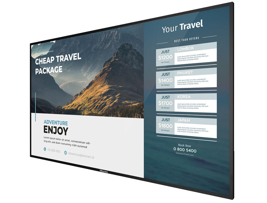 Hisense 65B4E31T, 65'' Uhd; 500 Nits; 7x16hr; Anroid 8.0