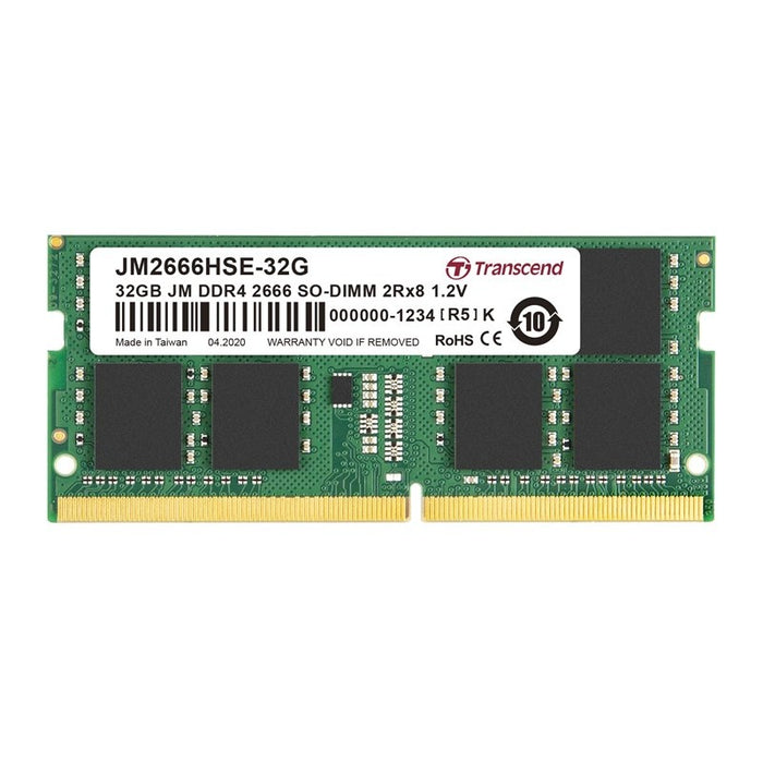 Transcend 32Gb Jet Memory Ddr4 2666Mhz Notebook So-Dimm 2Rx8 2Gx8 Cl19