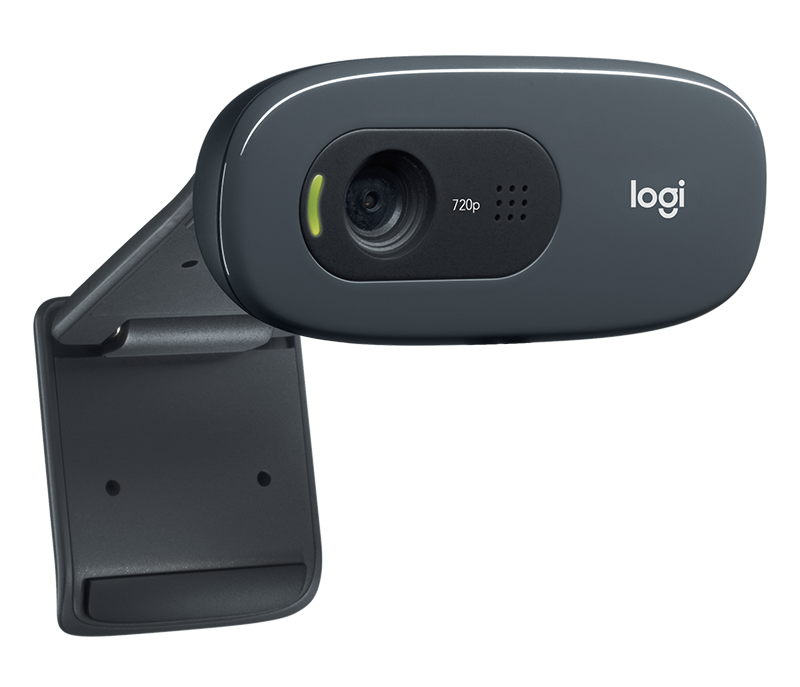 Logitech Webcam C270 HD Still 3MP HD Video Built in Mic Auto focus Grey