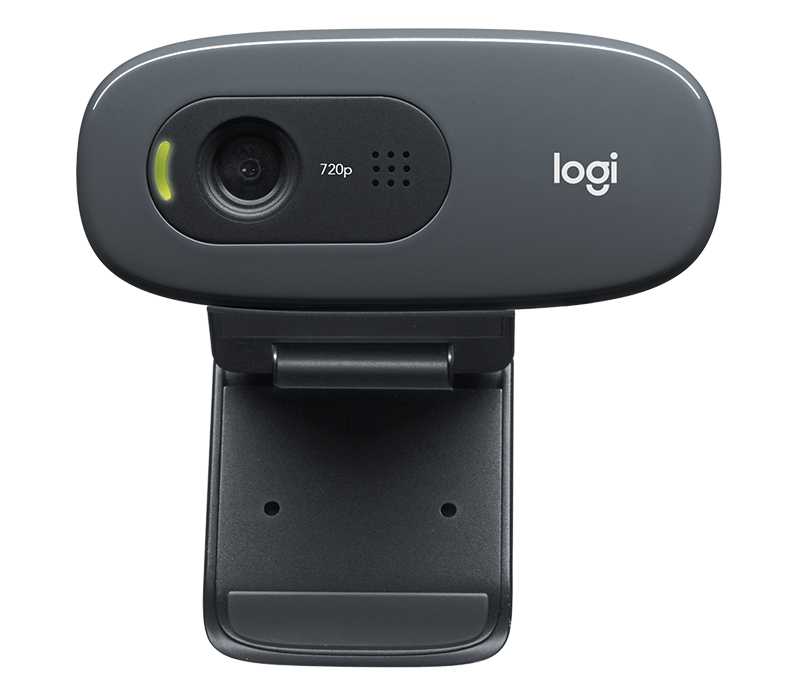 Logitech Webcam C270 HD Still 3MP HD Video Built in Mic Auto focus Grey
