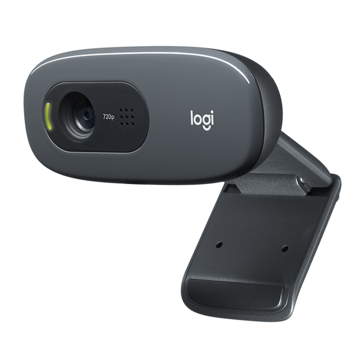 Logitech Webcam C270 HD Still 3MP HD Video Built in Mic Auto focus Grey