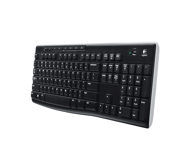 Logitech Wireless Keyboard K270, Unifying USB receiver, Spill resistant keyboard, Advanced 2.4GHz wireless, full size layout