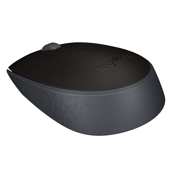 Logitech Wireless Mouse M171 (Black) Nano USB receiver 3 buttons optical tracking ratchet wheel 12-month battery life 10m range