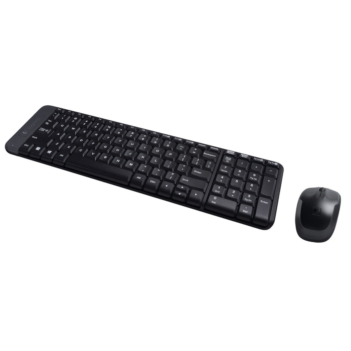 Logitech Wireless Keyboard and Mouse Combo MK220 Nano USB receiver  2.4GHz 10m range sleek minimalist design