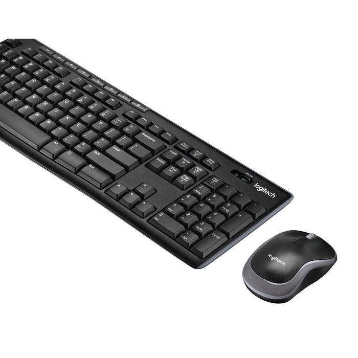 Logitech MK270, Wireless Keyboard and Mouse Combo, MK270 Nano USB receiver, Full size spill resistant keyboard 2.4GHz with a 10m range