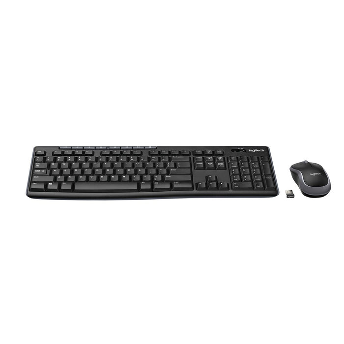 Logitech MK270, Wireless Keyboard and Mouse Combo, MK270 Nano USB receiver, Full size spill resistant keyboard 2.4GHz with a 10m range