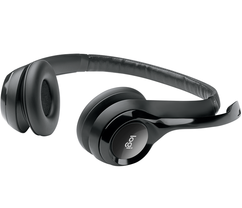 Logitech Headset H390 Black USB Stereo Internet Headset, Adjustable Headband, Noise Cancelling, Rotating Microphone