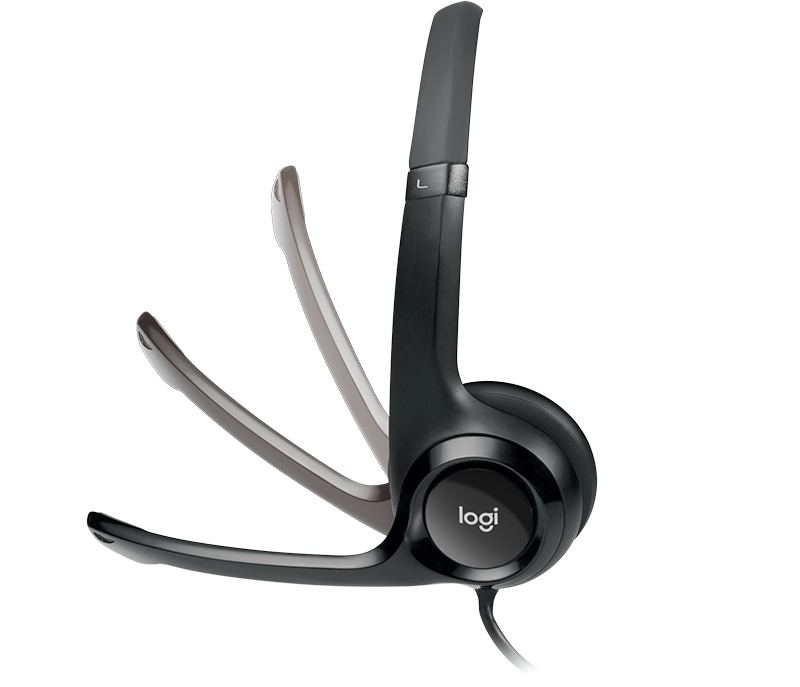 Logitech Headset H390 Black USB Stereo Internet Headset, Adjustable Headband, Noise Cancelling, Rotating Microphone