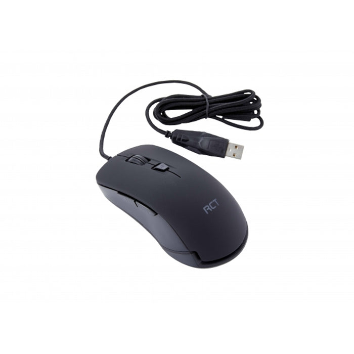 RCT-CT12 Optical USB Mouse, Black Color, 3200 DPI
