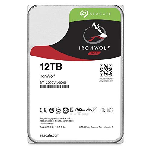 Seagate Ironwolf 12TB NAS, 3.5'' Internal, SATA 6GB/s, RPM 7200, 256MB Cache