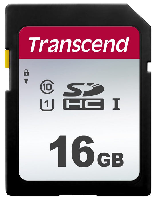 Transcend 300S 16GB UHS-I Class 10 U1 SDHC Card - TLC