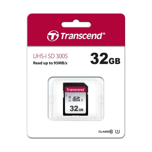 Transcend 300S 32GB UHS-1 Class10 U1 SDHC Card - TLC