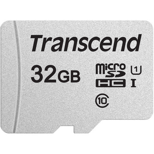 Transcend 300S 32Gb MicroSd Uhs-1 U1 Class10, Read 95Mb/S, Write 45Mb/S With Adaptor, Tlc