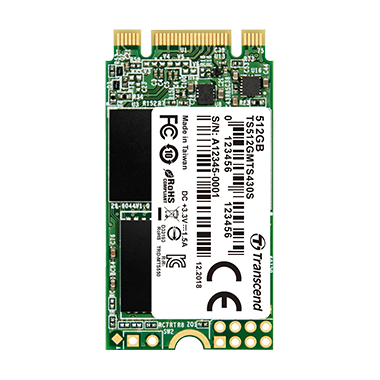 Transcend MTS430 Series 512GB M.2 2242 SATA 6Gb/s SSD - 3D TLC NAND