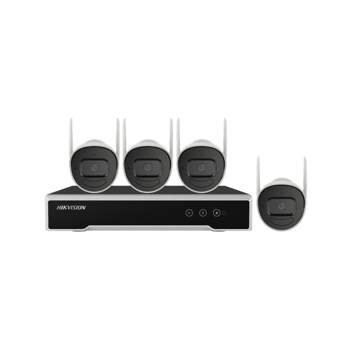 Hikvision 2 Mp Wifi Bullet Kit, Includes 4 X Ds 2 Cv1021 G1 Idw, 1 X Ds 7104 Ni K1/W/M,Rj45, Cat5 Utp Cable, 4 X Power Cable 1 X Nvr Power Cable Hdmi 2 M