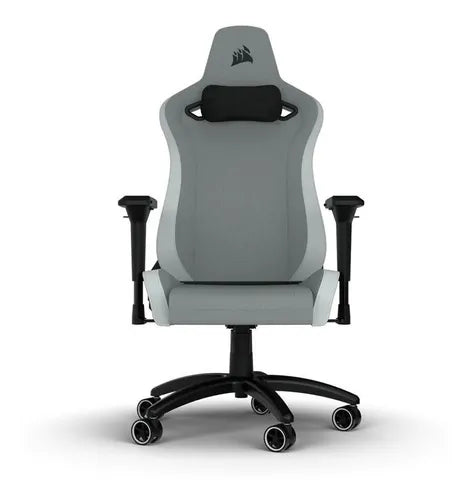 Corsair Tc200 Fabric Gaming Chair Standard Fit; Light Grey / White