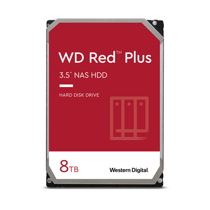 Wd Red Plus, 8Tb, 3.5 Nas Hdd, 128Mb